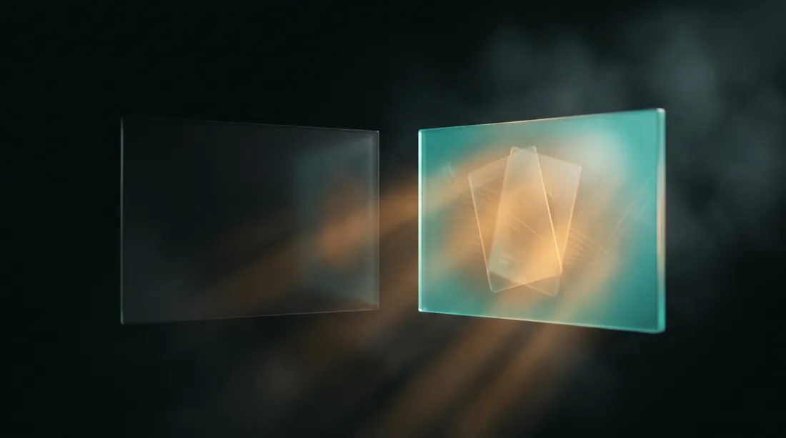 One screen blank to others, one private overlay glowing