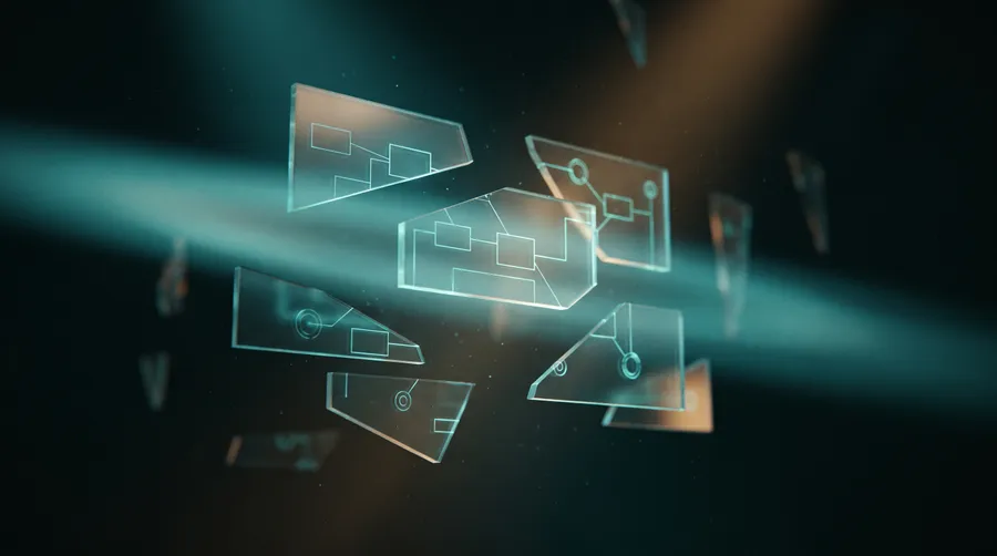 Diagram fragments scanned by a light beam